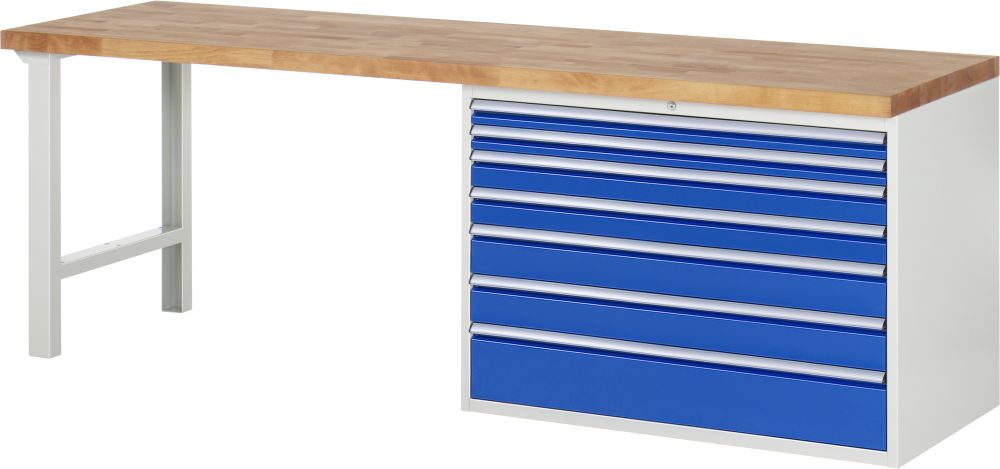 Produktbild RAU Werkbank 7000 Modell 7717 Maße 2500 x 700 mm