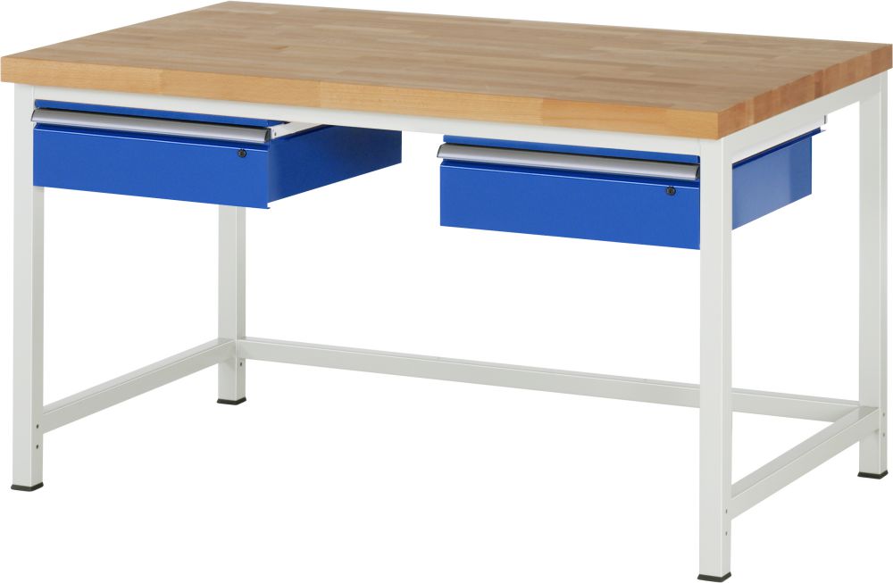 Produktbild Rau Werkbank Modell 8002 B1500 mm x T900 mm x H840 mm Buche-Massiv