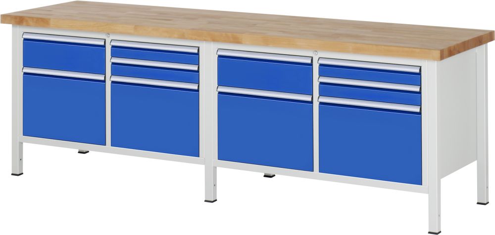 Produktbild RAU Werkbank 8000 Modell 8472 Maße 2500 x 700 mm