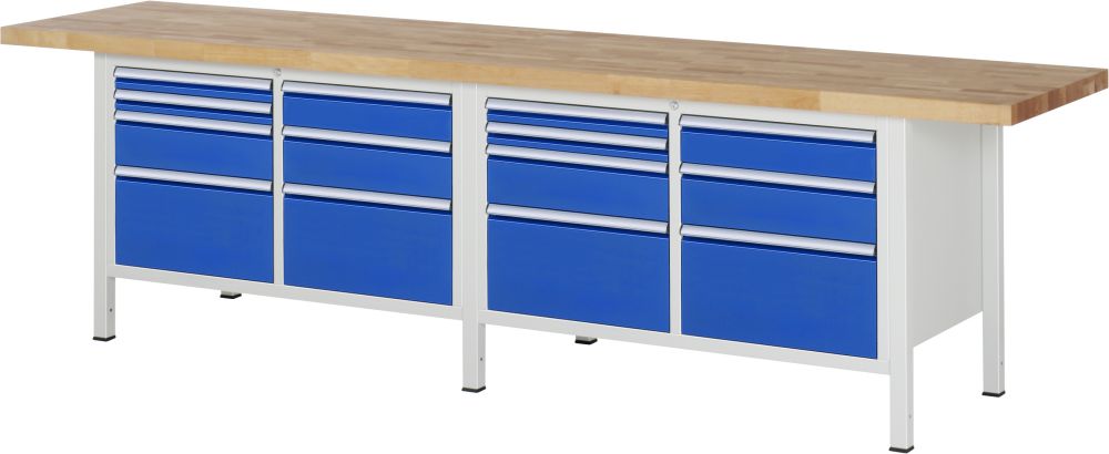 Produktbild RAU Werkbank 8000 Modell 8476 Maße 3000 x 700 mm