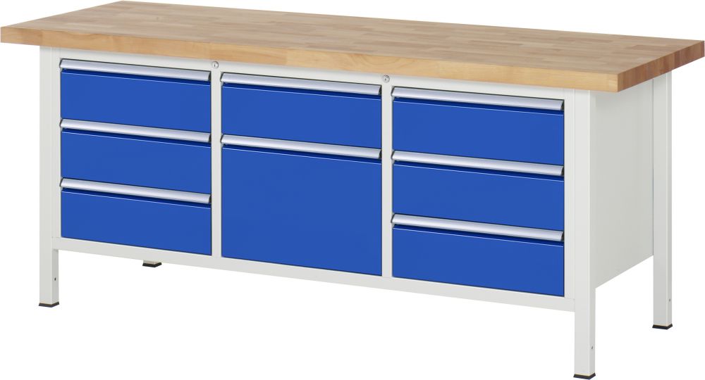 Produktbild RAU Werkbank 8000 Modell 8571 Breite 2000 mm Stärke 40 mm