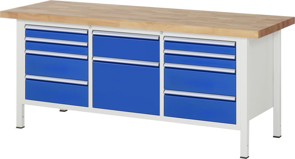 Produktbild RAU Werkbank 8000 Modell 8575 Maße 2000 x 700 mm