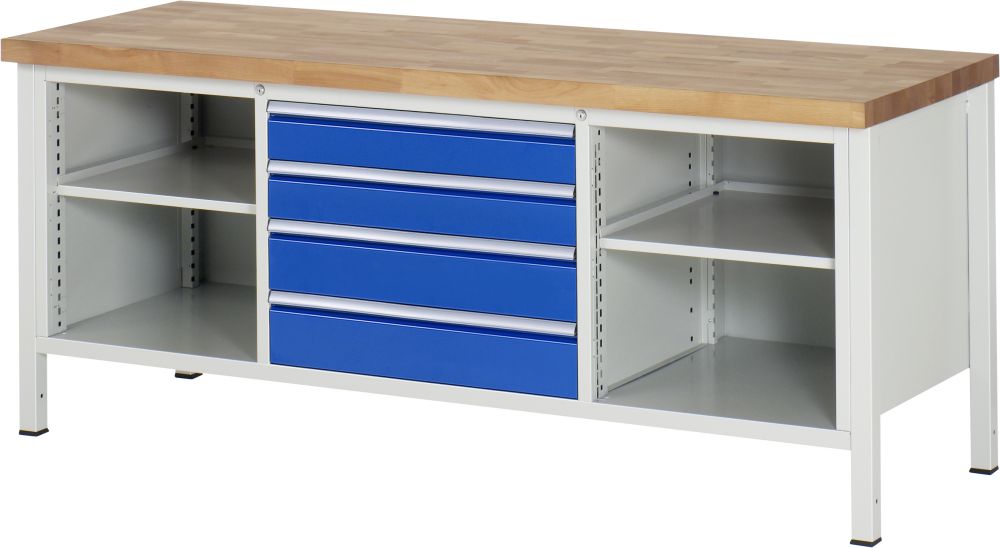 Produktbild RAU Werkbank 8000 Modell 8751 blau hellgrau 2000 mm