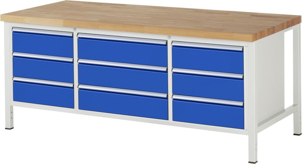 Produktbild RAU Werkbank 8000 Modell 8754 2000 x 840 bis 1040 mm