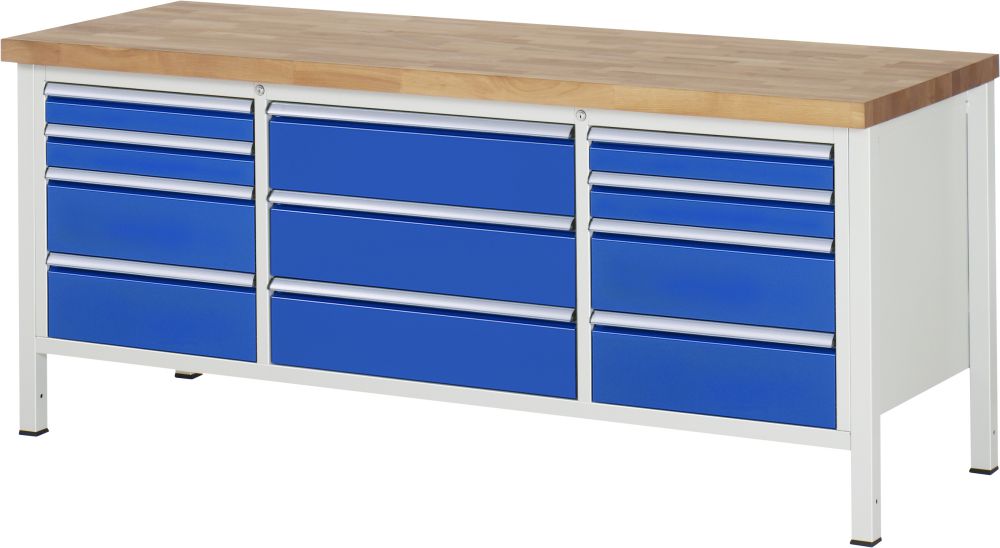 Produktbild RAU Werkbank 8000 Modell 8757 Buche Massiv Platte 2000 mm