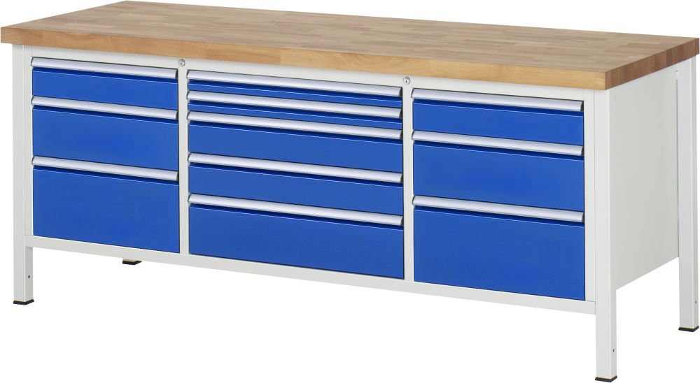 Produktbild RAU Werkbank 8000 mit Systemunterbau Modell 8758 2000 mm