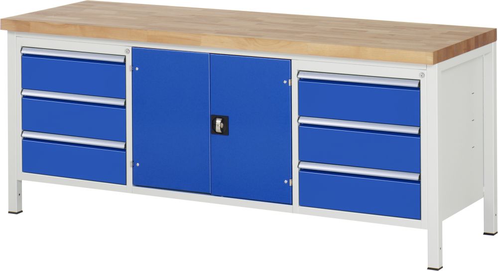 Produktbild RAU Werkbank 8000 Modell 8907 Buche Massiv Platte 2000 mm