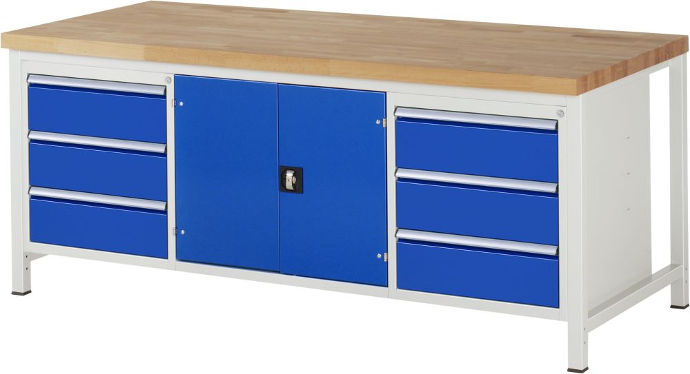 Produktbild RAU Werkbank 8000 Modell 8907 2000 mm breit 900 mm tief