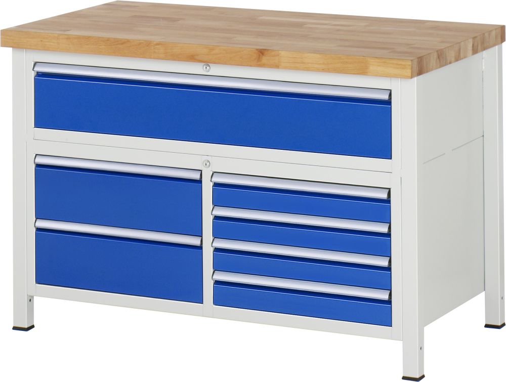 Produktbild RAU Werkbank 8000 Modell 8921 Arbeitsplatte 40 mm 1250 mm