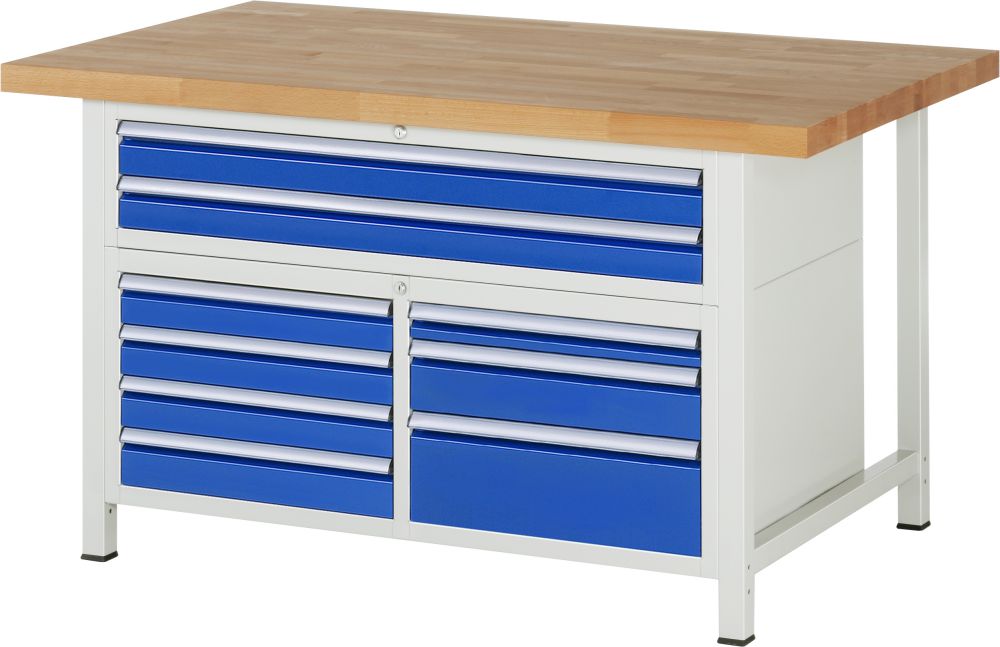 Produktbild RAU Werkbank 8000 Modell 8923 Breit 1500 mm Höhe 840 bis 1040 mm