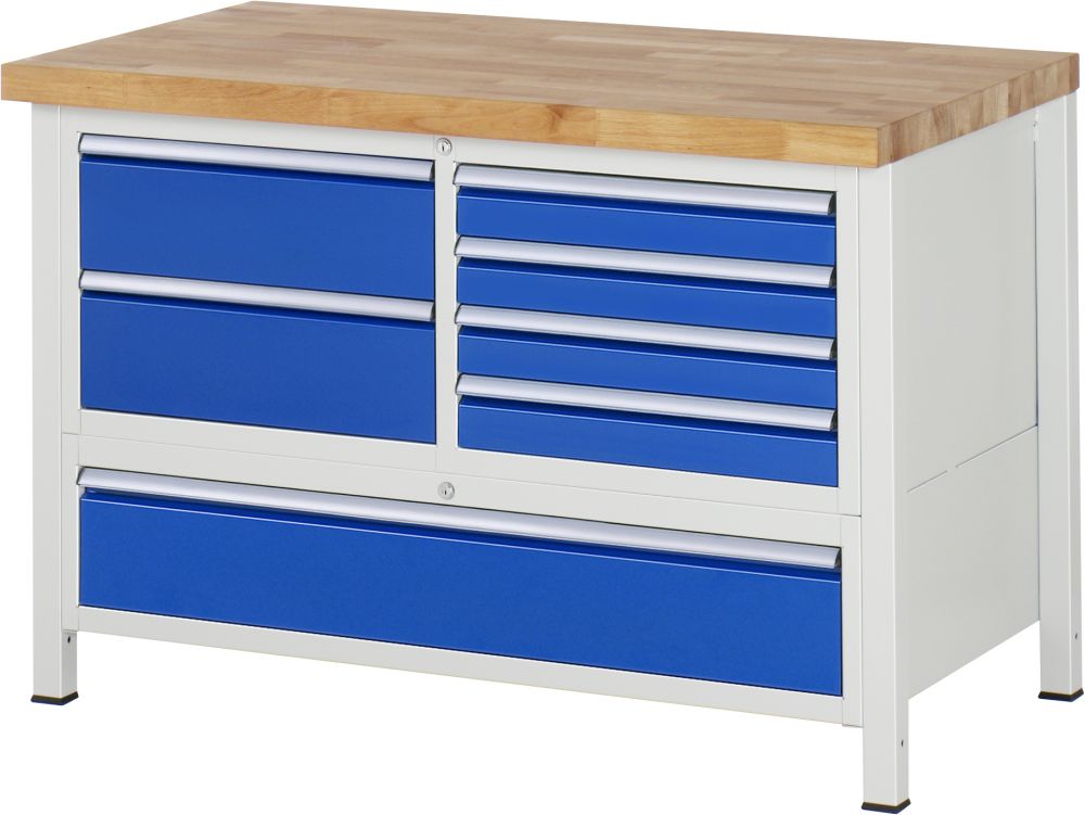 Produktbild RAU Werkbank 8000 Modell 8931 Buche Massiv 1250 mm