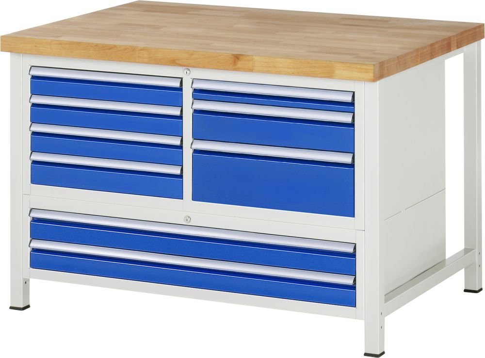 Produktbild RAU Werkbank 8000 Modell 8933 1250 mm breit 840 bis 1040 mm