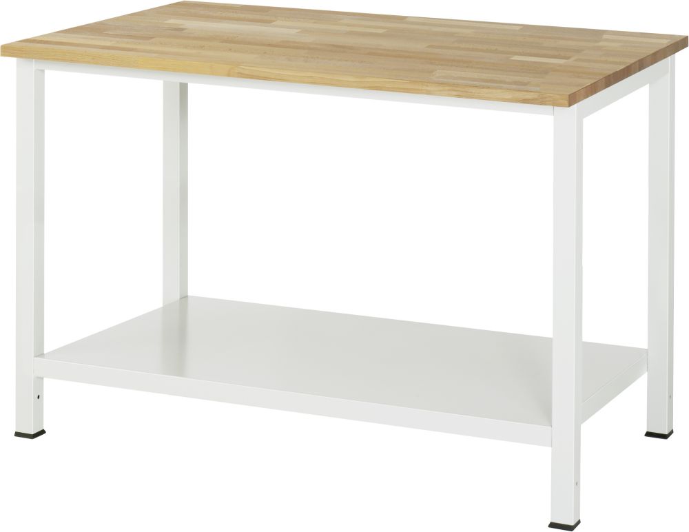 Produktbild RAU Werktisch Serie 900 Buche Massiv Arbeitsplatte Breite 1250 mm