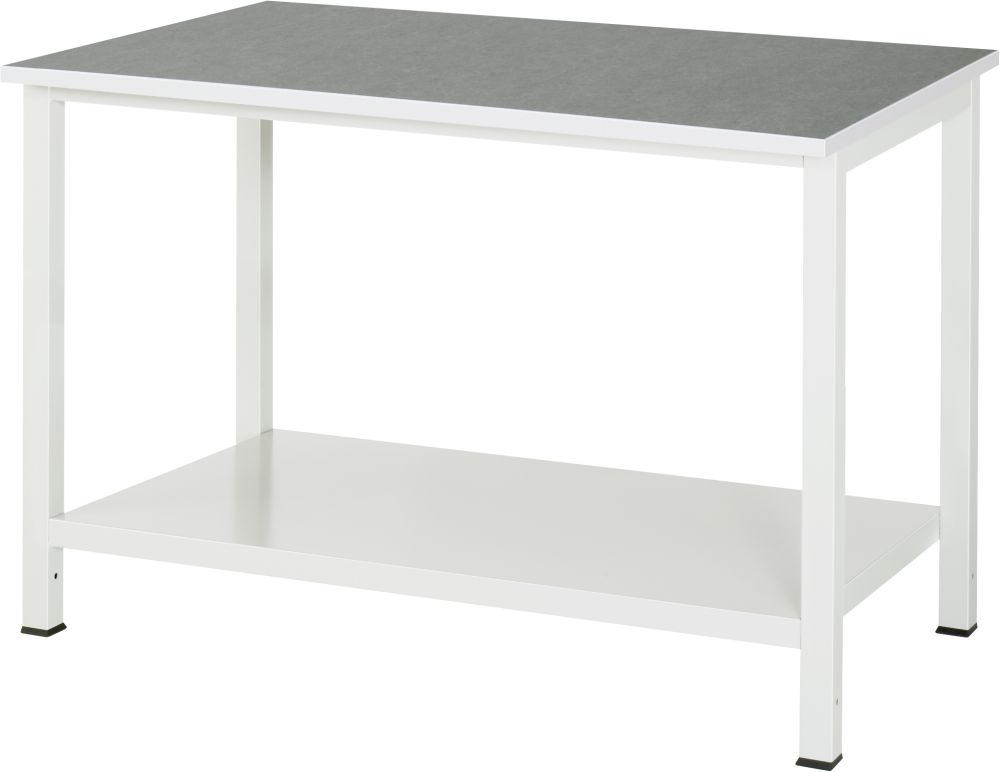 Produktbild RAU Werktisch Serie 900 Arbeitsplatte mit Linoleumbelag Breite 1250 mm
