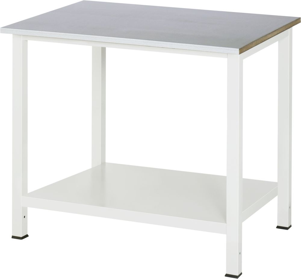 Produktbild RAU Werktisch 900 Arbeitsplatte und Stahlblechbelag 1000 mm breit