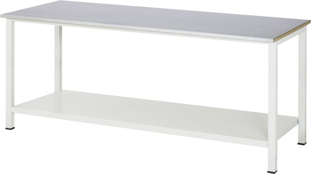 Produktbild RAU Werktisch 900 Arbeitsplatte mit Stahlblechbelag 2000 mm breit