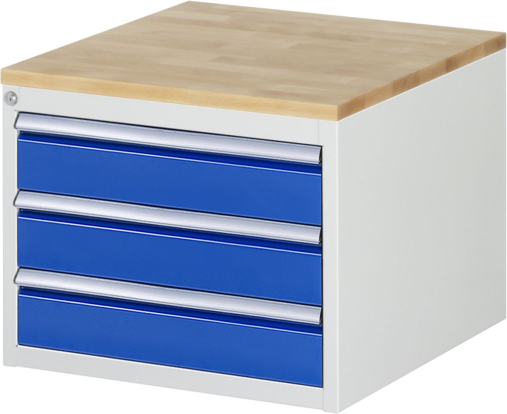 Produktbild Rau Schubladenschrank  Buche Platte 25 mm Serie 7000 3 Schubladen Größe L B 580 mm
