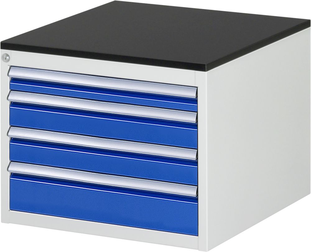 Produktbild Rau Schubladenschrank Serie 7000 inclusive Platte Melaminharz 4 Schubladen Größe L