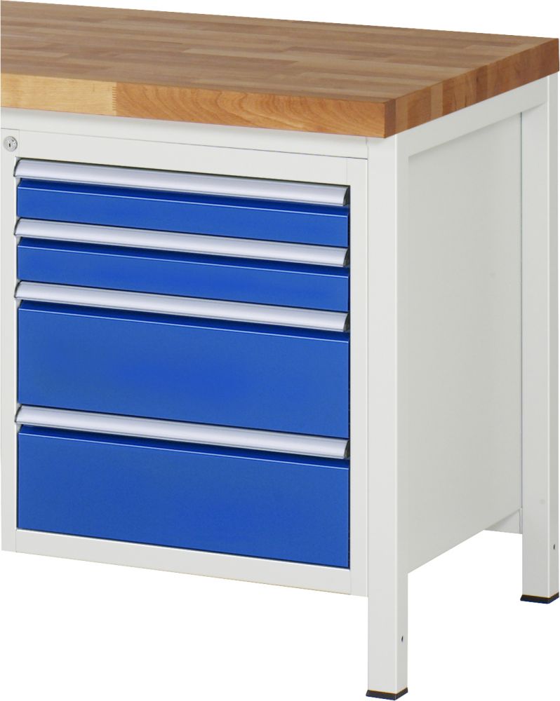 Produktbild Rau Unterbau Container Serie 7000 4 Schubladen 580 x 620 x 650 mm Zentralverschluss