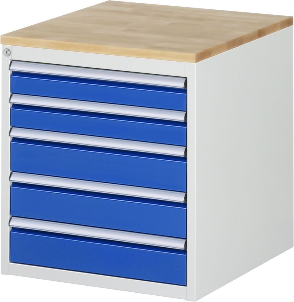 Produktbild Rau Schubladenschrank Serie 7000 5 Schubladen Stärke 25 mm B 580 mm