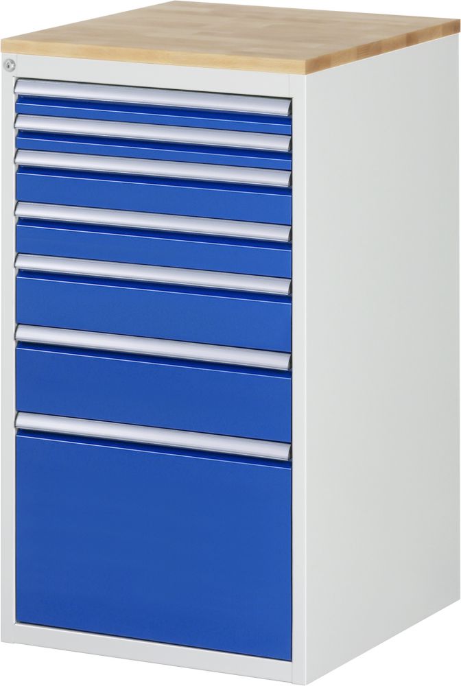 Produktbild Rau Schubladenschrank Serie 7000 inclusive Buche Arbeitsplatte Breite 580 mm