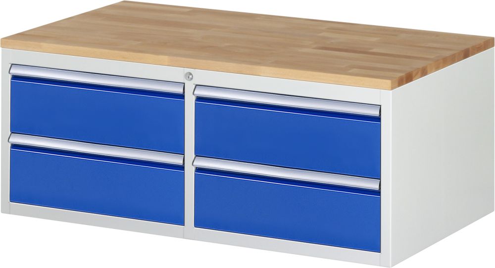 Produktbild Rau Schubladenschrank Serie 7000 inclusive Buche Arbeitsplatte 4 Schubladen