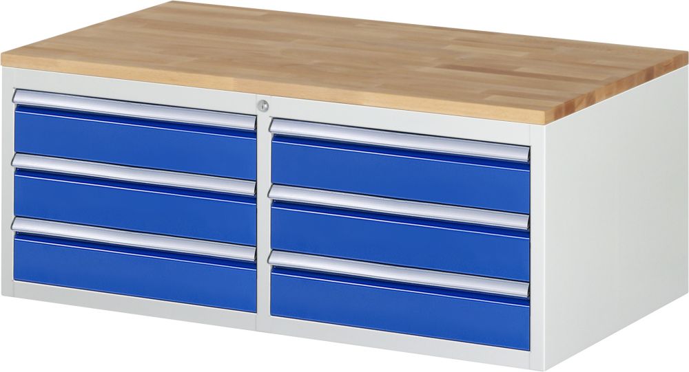 Produktbild RAU Schubladenschrank Serie 7000 inclusive Arbeitsplatte Buche bild 1