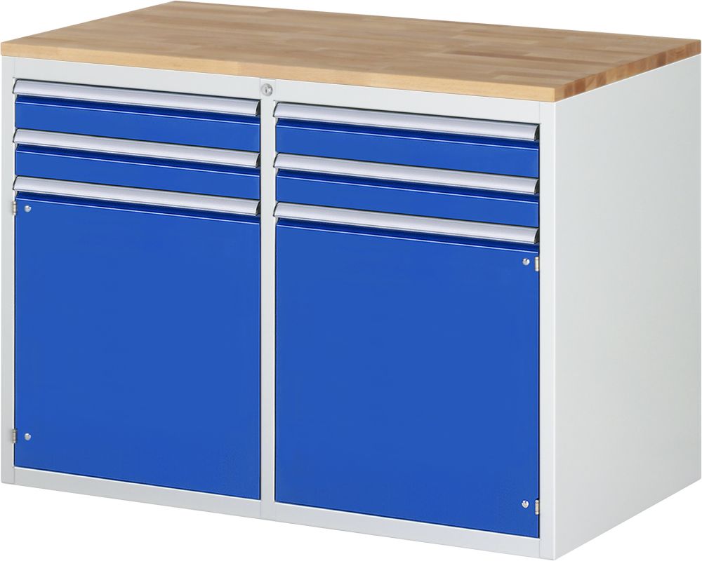 Produktbild RAU Schubladenschrank Serie 7000 inclusive Arbeitsplatte Buche bild 1