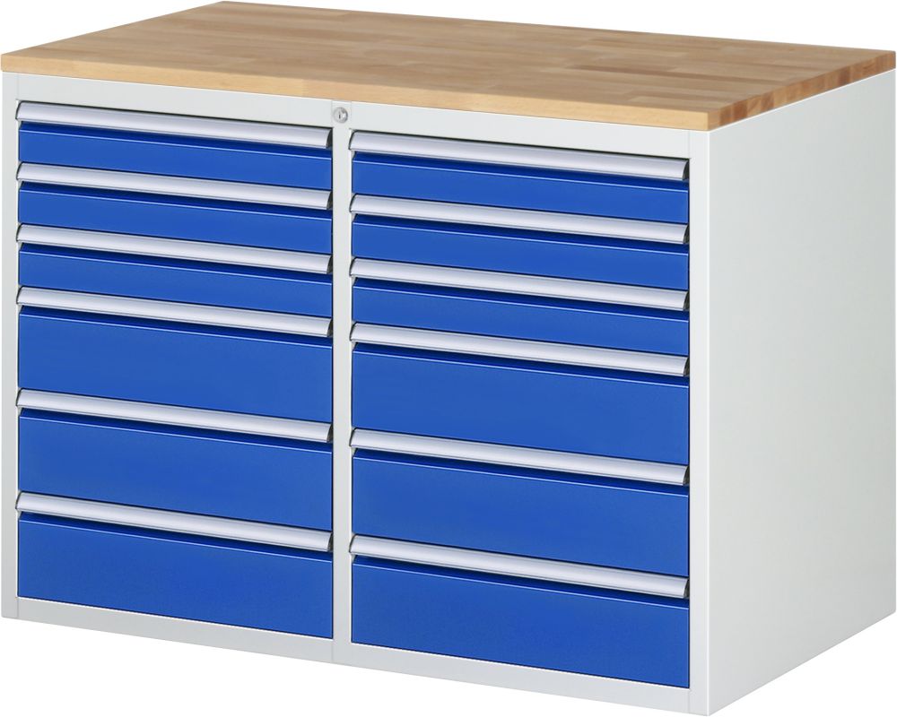 Produktbild Rau Schubladenschrank Serie 7000 H825 mm inclusive Platte Buche B1145 mm