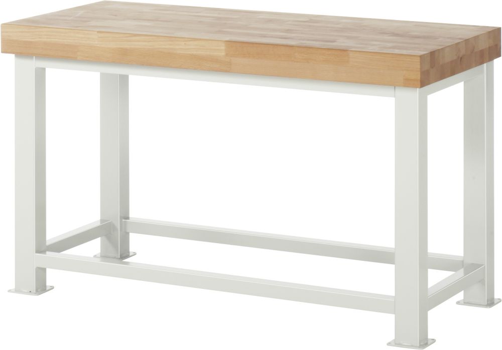 Produktbild RAU Schwerlastwerkbank Breite 1500 mm x Tiefe 900 mm x Höhe 900 mm, Gestell RAL7035