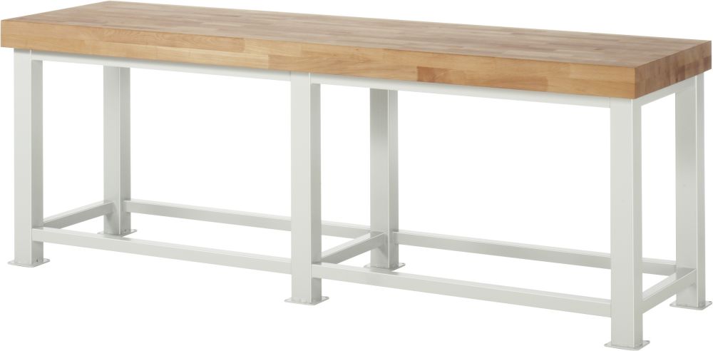 Produktbild RAU Schwerlastwerkbank Breite 2500 mm x Tiefe 900 mm x Höhe 900 mm, Gestell RAL7035