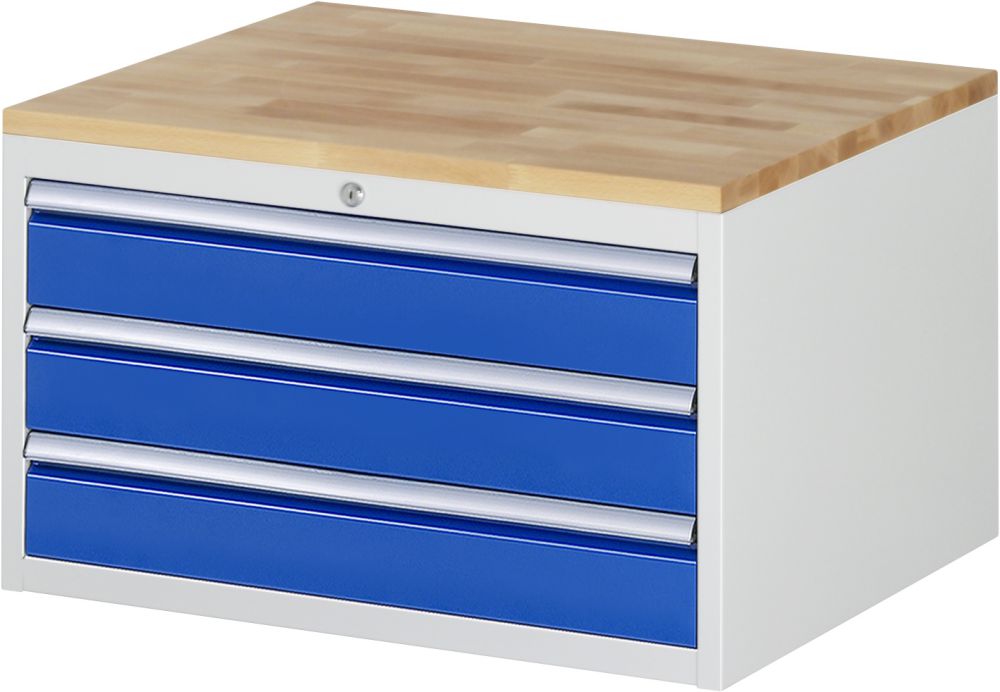 Produktbild Rau Schubladenschrank Serie 7000 3 Schubladen B 770 mm Buche Arbeitsplatte