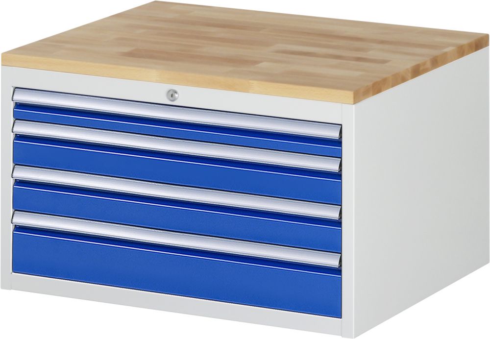 Produktbild Rau Schubladenschrank Serie 7000 4 Schubladen Größe XL inklusive Buche Platte