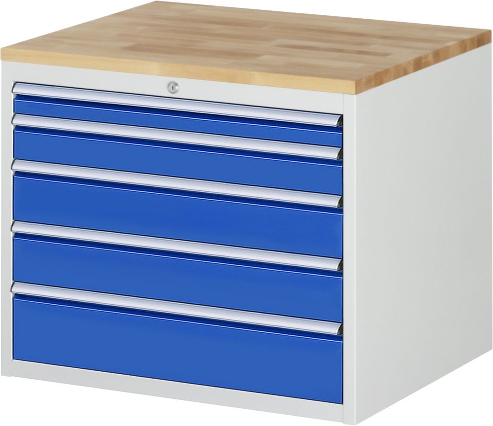 Produktbild RAU Schubladenschrank Serie 7000 5 Schubladen Größe XL Breite 770 mm bild 1