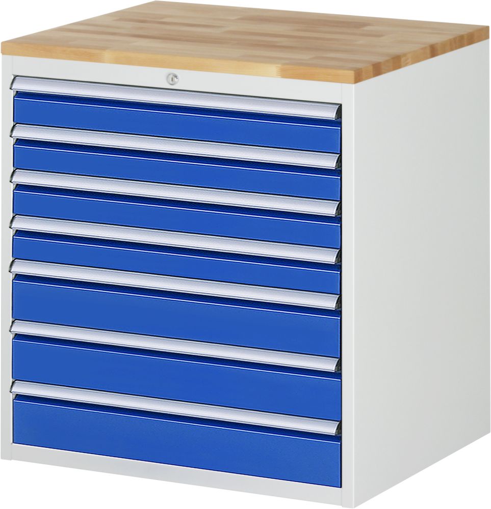 Produktbild Rau Schubladenschrank Serie 7000 inclusive Arbeitsplatte Buche 7 Schubladen