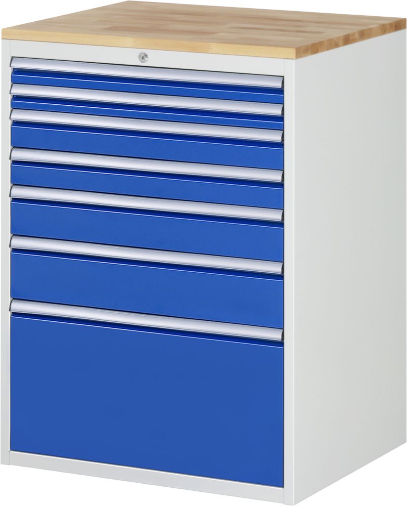 Produktbild RAU Schubladenschrank Serie 7000 7 Schubladen Größe XL Breite 770 mm bild 1