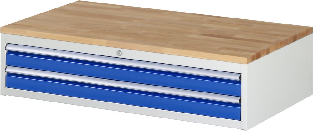 Produktbild Rau Schubladenschrank Serie 7000 2 Schubladen Breite 1145 mm Buche-Massiv-Arbeitsplatte
