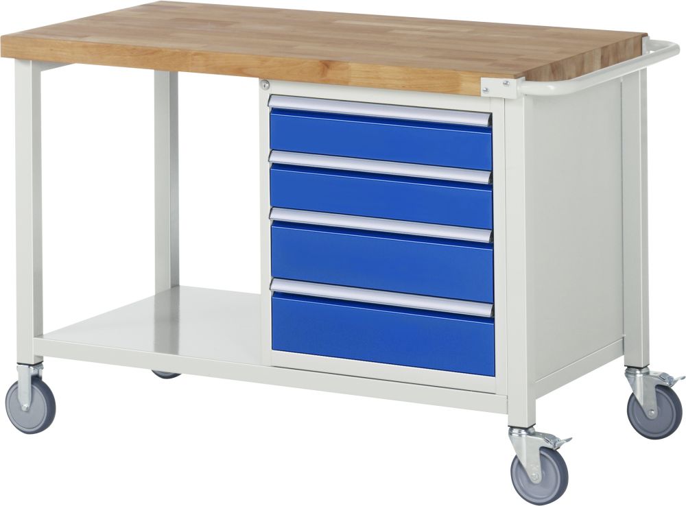 Produktbild RAU Fahrbare Werkbank Modell 8162 Breite 1250 mm x Tiefe 700 mm x Höhe 880 mm bild 1