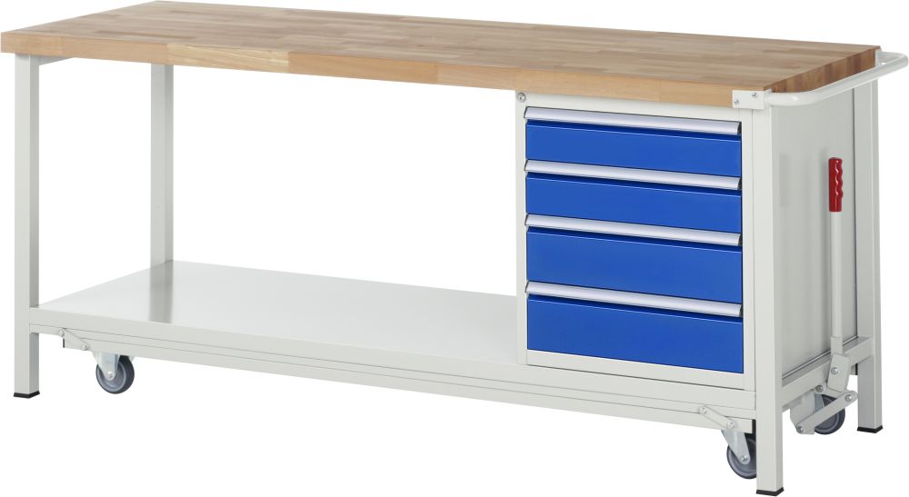 Produktbild RAU Absenkbare Werkbank 8000 Modell 8162 Breite 2000 mm Platte 40 mm