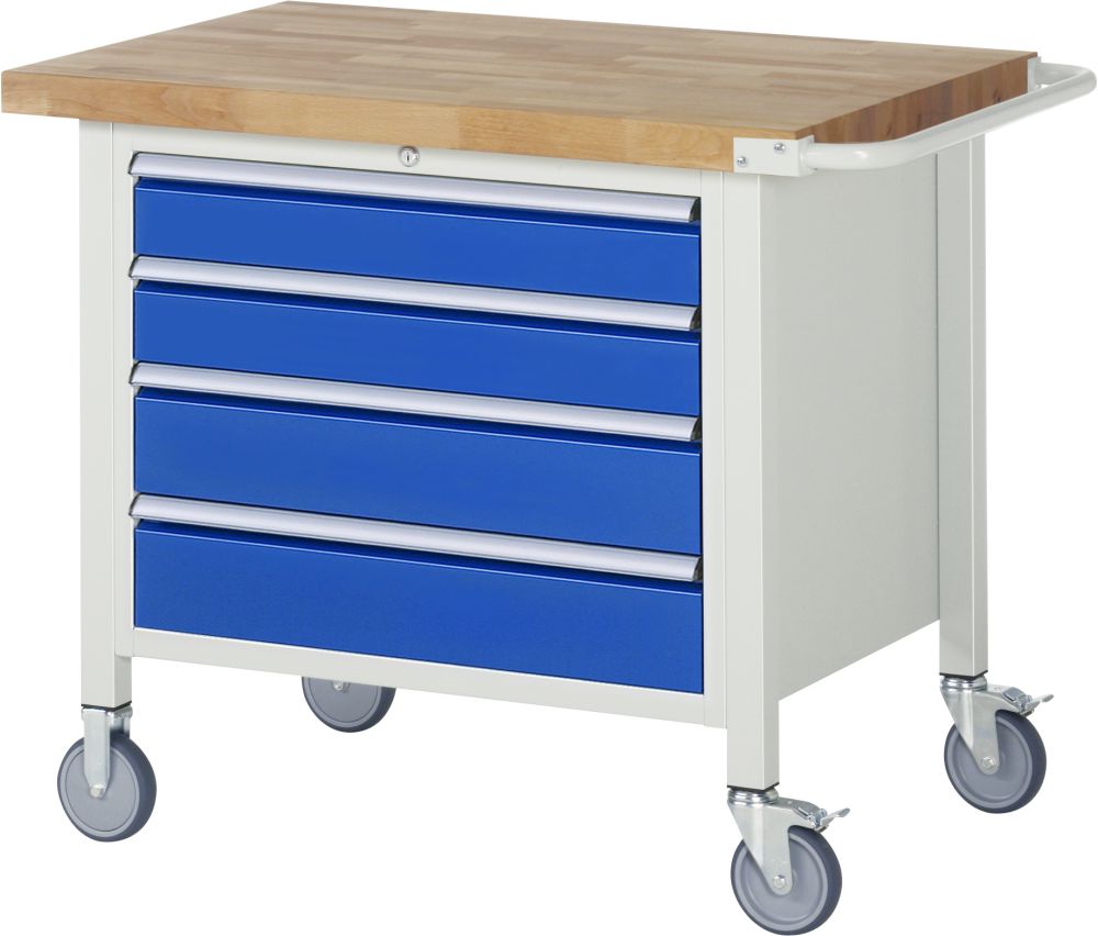 Produktbild Rau Fahrbare Werkbank Modell 8262 RAL5010 Platte 40 mm