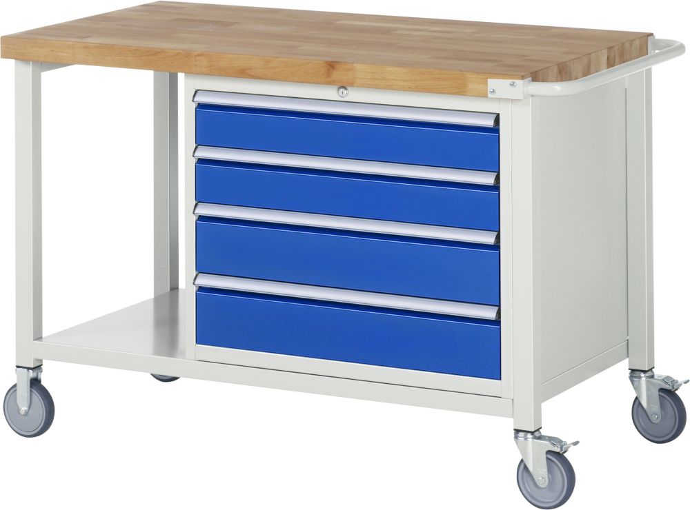 Produktbild RAU Fahrbare Werkbank Modell 8262 Breite 1250 mm x Tiefe 700 mm x Höhe 880 mm bild 1