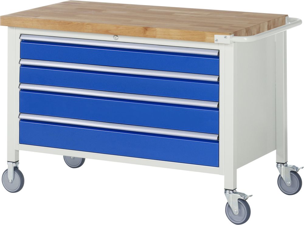 Produktbild RAU Fahrbare Werkbank Modell 8362 Breite 1250 mm x Tiefe 700 mm x Höhe 880 mm