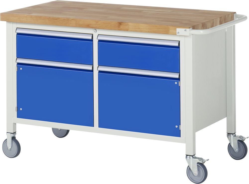 Produktbild RAU Fahrbare Werkbank Modell 8466 Breite 1250 mm x Tiefe 700 mm x Höhe 880 mm