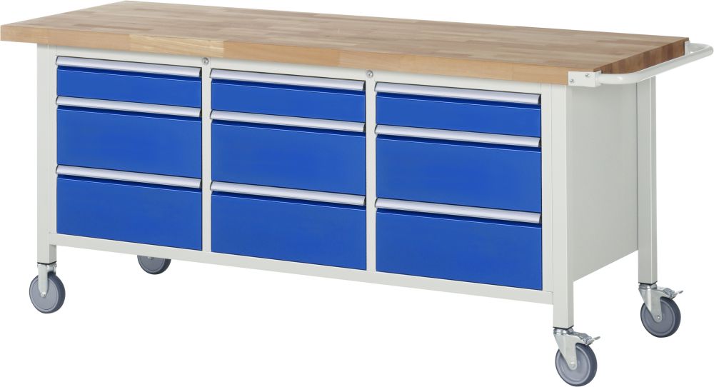 Produktbild Rau Fahrbare Werkbank 8000 Modell 8573 Breite 2000 mm Buche-Massiv
