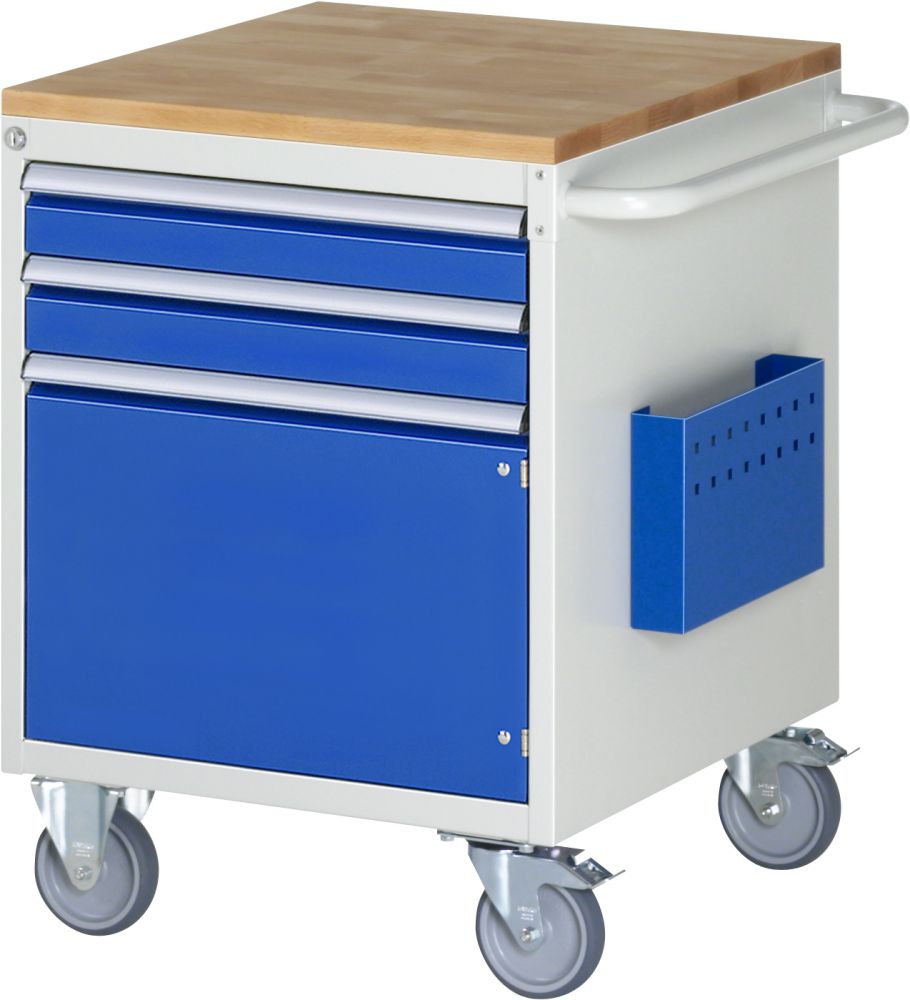 Produktbild RAU Montagewagen 7000 Breite 580 mm 2 schmale Schubladen 90 mm 1 Tür