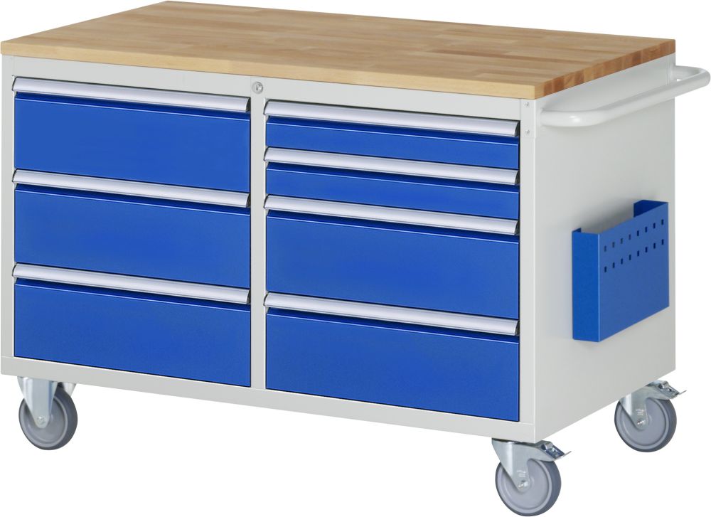 Produktbild RAU Montagewagen 7000 Breite 1145 mm Buchenplatte 7 Schubladen