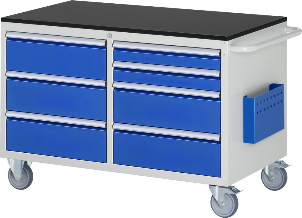 Produktbild RAU Montagewagen Serie 7000 7 Schubladen Größe L Arbeitsplatte 19 mm