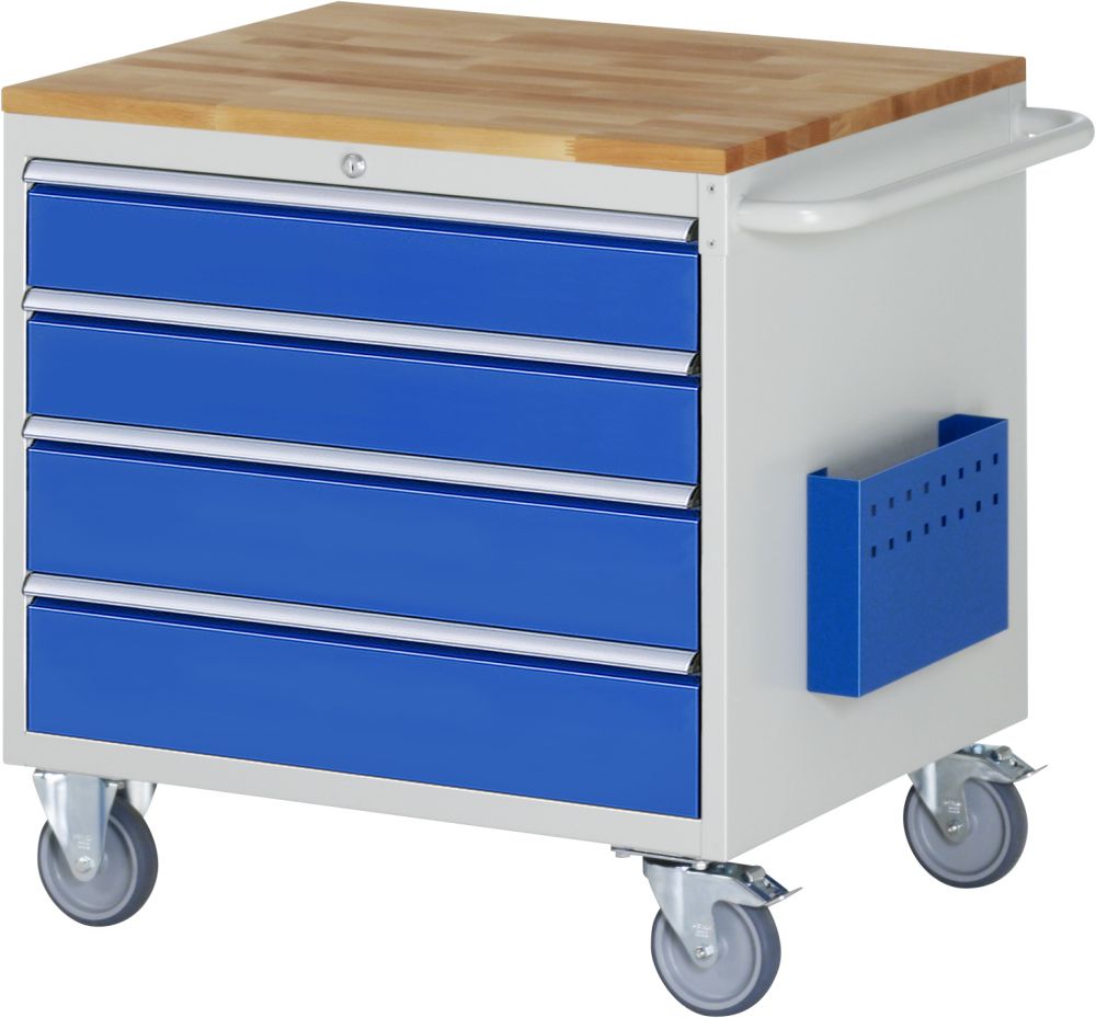 Produktbild RAU Montagewagen XL3.6 B770 x T650 x H795 mm, Gestell RAL7035, Ausstatung RAL5010 bild 1