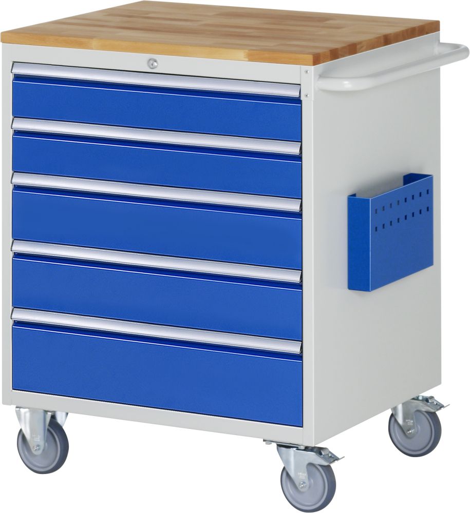 Produktbild RAU Montagewagen Höhe 975 mm Serie 7000 5 Schubladen Größe XL Breite