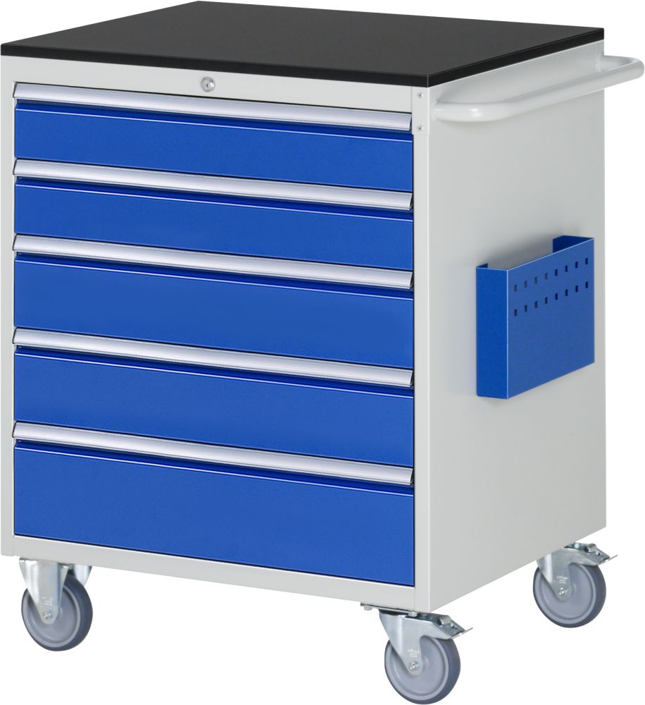 Produktbild RAU Montagewagen Serie 7000 5 Schubladen Größe XL Ausstattung RAL 5010